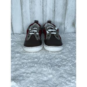 LIVIE & LUCA Boys Shoes Archie Vintage Brown Burgundy Size 10 NEW
